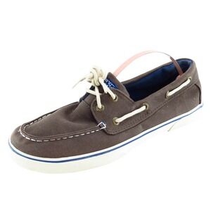 Sperry Top-Sider Youth Boys Shoes Sz 4 M Brown Fabric‎ Boat Shoe